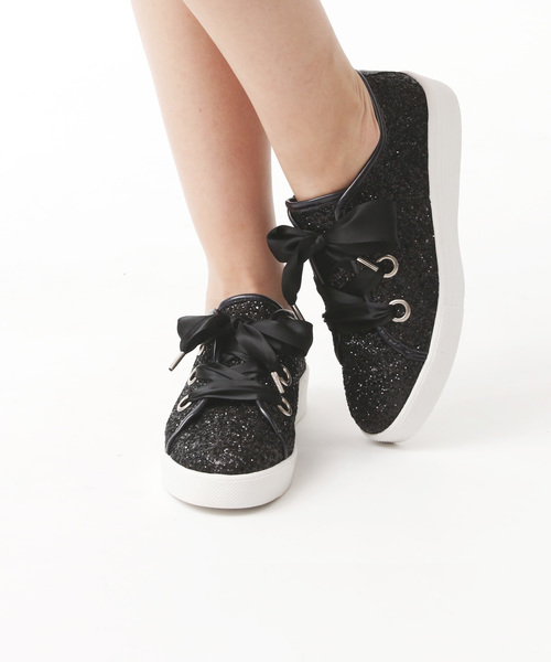 VIVIAN（ヴィヴィアン）の「紐が選べるリボンローテクスニーカー（スニーカー・レディース・ブラック×グレー/シルバー系その他5/その他30/ブラック/ホワイト/レッド系その他2・S/M/L/LL）」の3枚目の写真