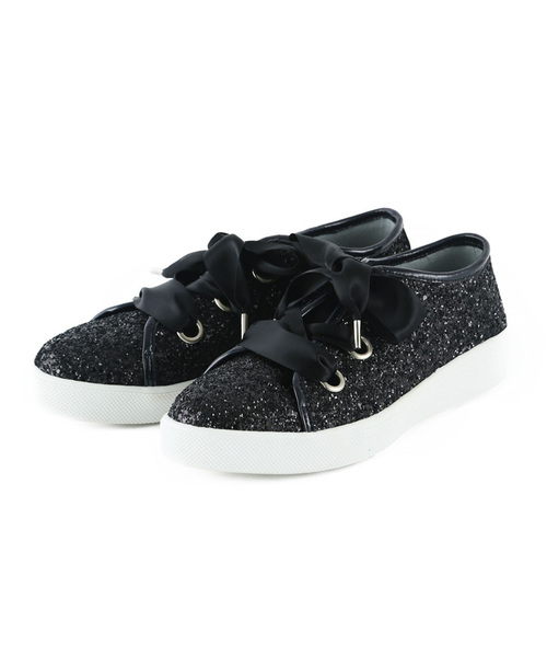 VIVIAN（ヴィヴィアン）の「紐が選べるリボンローテクスニーカー（スニーカー・レディース・ブラック×グレー/シルバー系その他5/その他30/ブラック/ホワイト/レッド系その他2・S/M/L/LL）」の9枚目の写真