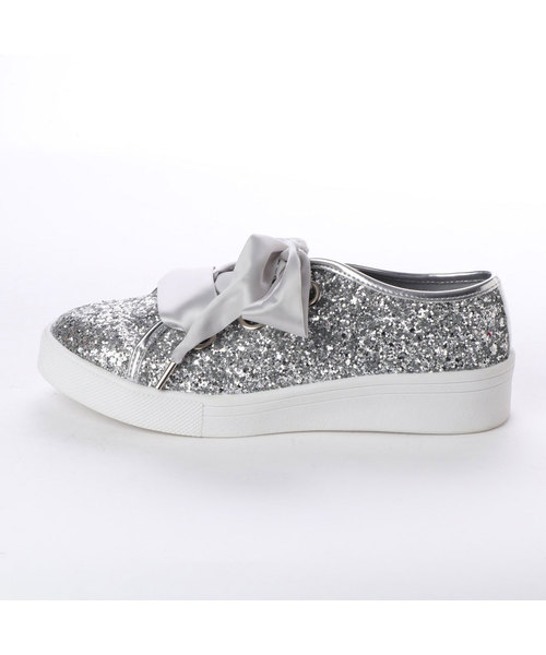 VIVIAN（ヴィヴィアン）の「紐が選べるリボンローテクスニーカー（スニーカー・レディース・ブラック×グレー/シルバー系その他5/その他30/ブラック/ホワイト/レッド系その他2・S/M/L/LL）」の13枚目の写真