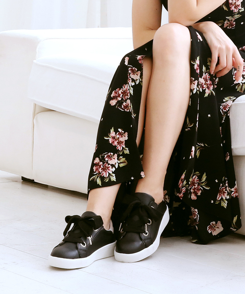 VIVIAN（ヴィヴィアン）の「紐が選べるリボンローテクスニーカー（スニーカー・レディース・ブラック×グレー/シルバー系その他5/その他30/ブラック/ホワイト/レッド系その他2・S/M/L/LL）」の17枚目の写真