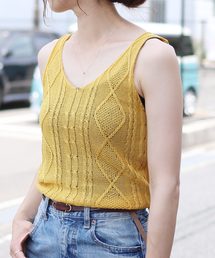 reca | ケーブル編み ニットキャミソール(キャミソール)