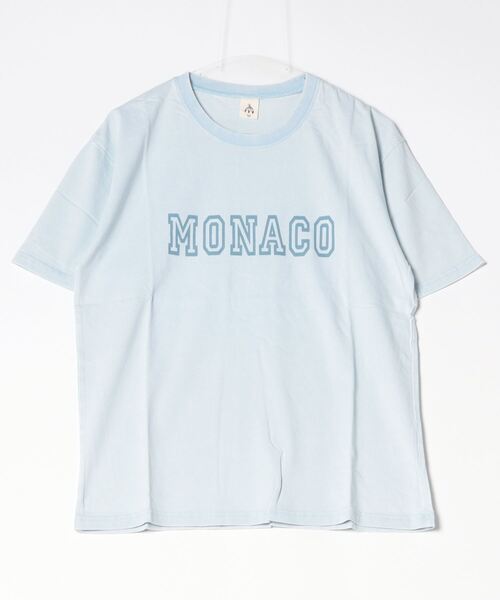 PARKS TOKYO SELECT（パークストウキョウセレクト）の「【BS】天竺 ストーンウォッシュ加工 プリント 半袖カットソー（Tシャツ/カットソー・メンズ・ホワイト/ブラック/サックスブルー/ライトピンク・LARGE/MEDIUM）」の3枚目の写真