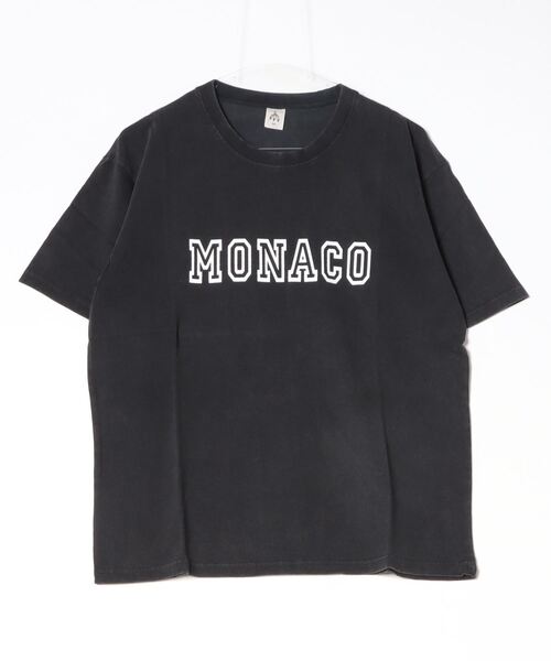 PARKS TOKYO SELECT（パークストウキョウセレクト）の「【BS】天竺 ストーンウォッシュ加工 プリント 半袖カットソー（Tシャツ/カットソー・メンズ・ホワイト/ブラック/サックスブルー/ライトピンク・LARGE/MEDIUM）」の2枚目の写真
