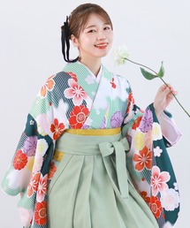 KYOETSU（キョウエツ）の「レディース 華やかAB 4点セット( 着物 + 袴 + 襦袢 + 袴下帯 )（着物）」