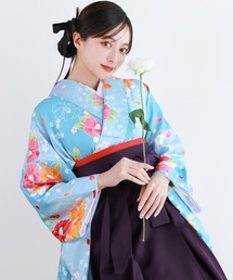 レディース 華やかAB 4点セット( 着物 + 袴 + 襦袢 + 袴下帯 )