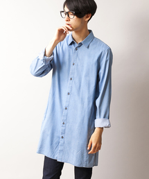 WEGO | WEGO/コットンレーヨンデニムロングシャツ(シャツ/ブラウス)