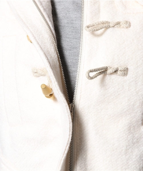 Heather（ヘザー）の「BIGフードダッフルコート 547128（ダッフルコート・レディース・ホワイト×ブラック/ベージュ系その他/アイボリー・SMALL/MEDIUM）」の8枚目の写真