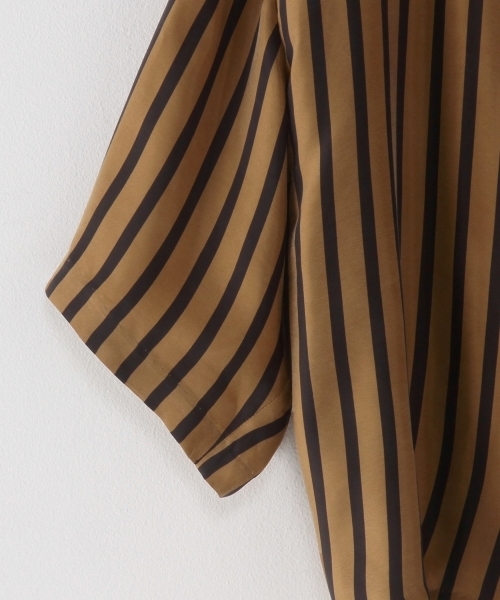 BEAUTY&YOUTH UNITED ARROWS(ビューティーアンドユースユナイテッドアローズ)の「<steven alan>CUPRA STRIPE WIDE SHIRT/シャツ(シャツ/ブラウス・レディース・ブラウン/ワインレッド・MEDIUM/SMALL)」の5枚目の写真