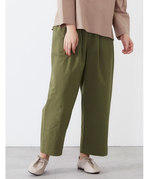 POU DOU DOU(プードゥドゥ)の「プラバックルベルトタックパンツ(その他パンツ・レディース・キナリ/イエロー/カーキ/インディゴブルー・3)」の7枚目の写真