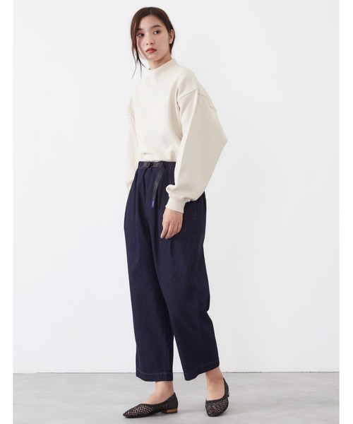 POU DOU DOU(プードゥドゥ)の「プラバックルベルトタックパンツ(その他パンツ・レディース・キナリ/イエロー/カーキ/インディゴブルー・3)」の9枚目の写真