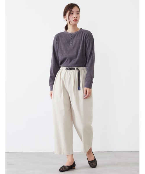 POU DOU DOU(プードゥドゥ)の「プラバックルベルトタックパンツ(その他パンツ・レディース・キナリ/イエロー/カーキ/インディゴブルー・3)」の14枚目の写真