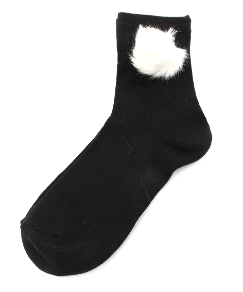 WEGO（ウィゴー）の「WEGO/ポンポン付きソックス（ソックス/靴下・レディース・サックスブルー/パープル/ピンク/ホワイト・FREE）」の2枚目の写真