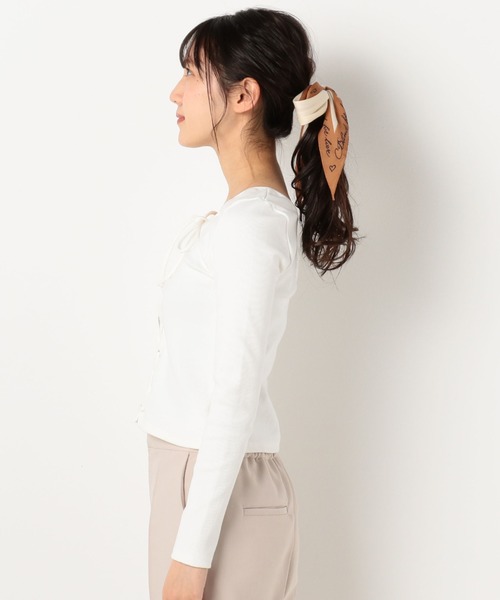 archives（アルシーヴ）の「RIB2WAYレースアッププルオーバー（Tシャツ/カットソー・レディース・ブルー/グリーン/オフホワイト/ブラック・MEDIUM）」の10枚目の写真