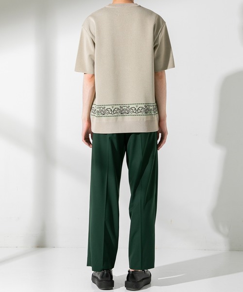 UNITED TOKYO(ユナイテッドトウキョウ)の「バンダナ柄S/Sサマーニット/ビックシルエット(ニット/セーター・メンズ・ブラック/ベージュ・1/2/3)」の16枚目の写真