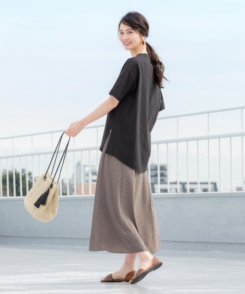 GLOBAL WORK（グローバルワーク）の「ペーパー巾着ショルダ/876389（ショルダーバッグ・レディース・オフホワイト/グレー/ベージュ・ONE SIZE）」の4枚目の写真