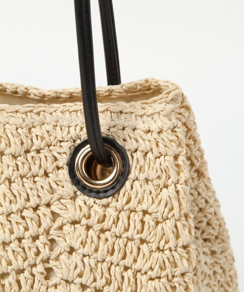 GLOBAL WORK（グローバルワーク）の「ペーパー巾着ショルダ/876389（ショルダーバッグ・レディース・オフホワイト/グレー/ベージュ・ONE SIZE）」の16枚目の写真