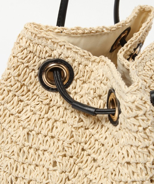 GLOBAL WORK（グローバルワーク）の「ペーパー巾着ショルダ/876389（ショルダーバッグ・レディース・オフホワイト/グレー/ベージュ・ONE SIZE）」の17枚目の写真