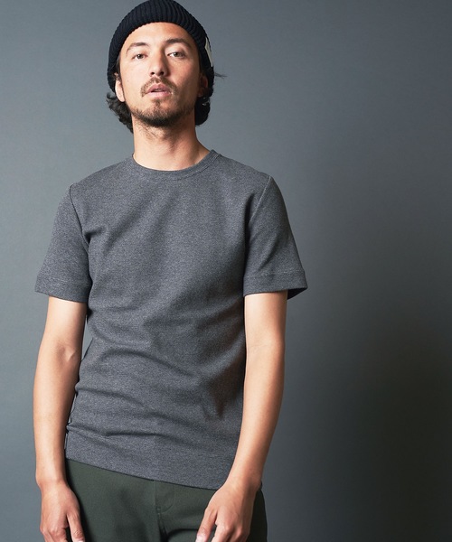 Magine(マージン)の「CTN RIVERSIBLE KNIT C/N S/S:コットンリバーシブルニットクルーネック(Tシャツ/カットソー・メンズ・ホワイト/チャコールグレー/ブラック/オリーブ・44/46/48)」の3枚目の写真