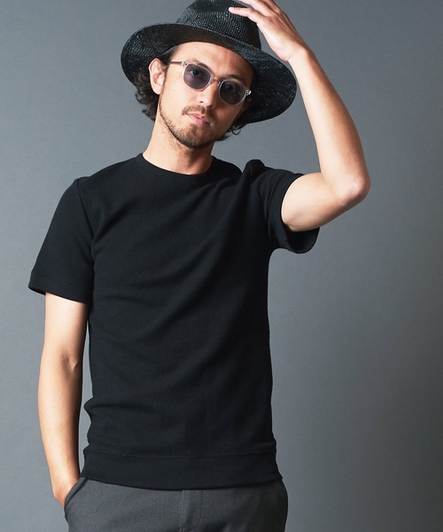 Magine(マージン)の「CTN RIVERSIBLE KNIT C/N S/S:コットンリバーシブルニットクルーネック(Tシャツ/カットソー・メンズ・ホワイト/チャコールグレー/ブラック/オリーブ・44/46/48)」の1枚目の写真