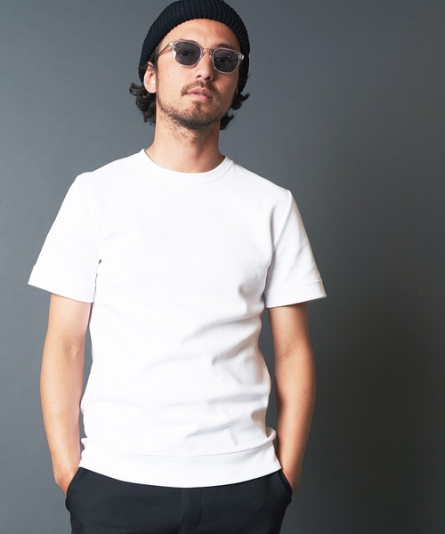 Magine(マージン)の「CTN RIVERSIBLE KNIT C/N S/S:コットンリバーシブルニットクルーネック(Tシャツ/カットソー・メンズ・ホワイト/チャコールグレー/ブラック/オリーブ・44/46/48)」の21枚目の写真