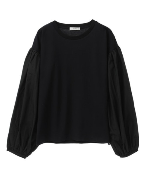CLANE（クラネ）の「COMBINATION PUFF TOPS（Tシャツ/カットソー・レディース・ホワイト/ブラック/ベージュ・1/2）」の14枚目の写真