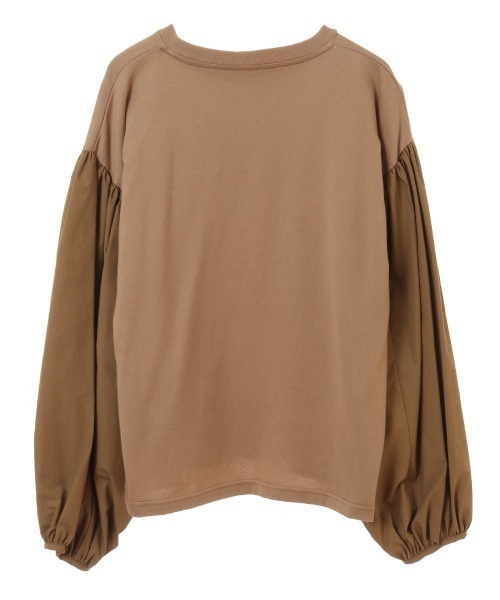 CLANE（クラネ）の「COMBINATION PUFF TOPS（Tシャツ/カットソー・レディース・ホワイト/ブラック/ベージュ・1/2）」の21枚目の写真