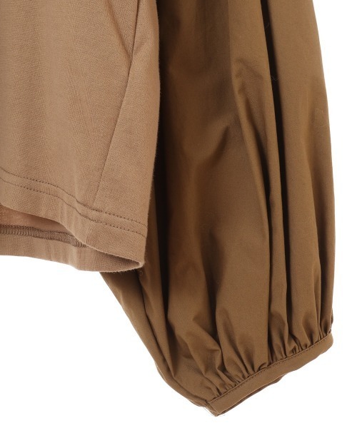 CLANE（クラネ）の「COMBINATION PUFF TOPS（Tシャツ/カットソー・レディース・ホワイト/ブラック/ベージュ・1/2）」の19枚目の写真