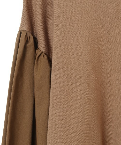 CLANE（クラネ）の「COMBINATION PUFF TOPS（Tシャツ/カットソー・レディース・ホワイト/ブラック/ベージュ・1/2）」の18枚目の写真