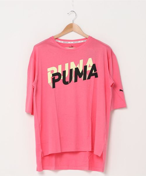 PUMA（プーマ）の「プーマ PUMA MODERN SPORTS ファッション Tシャツ（Tシャツ/カットソー・レディース・ホワイト/ピンク・L/XL/S/M）」の2枚目の写真