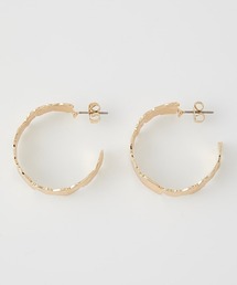 CRUSH METAL HOOP EARRINGS/クラッシュメタルフープピアス