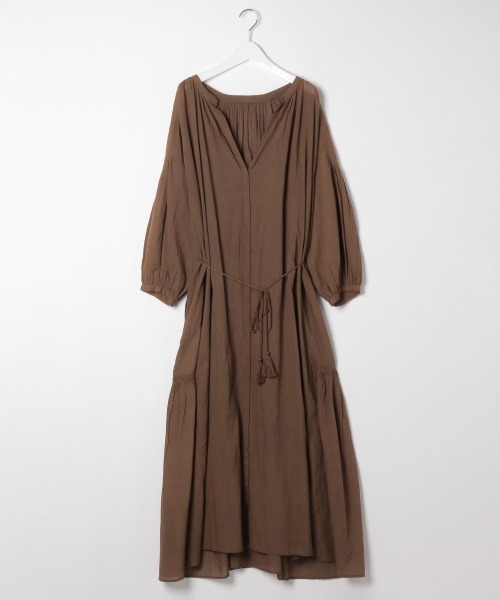 BAYFLOW（ベイフロー）の「ボイルハオリワンピース（ワンピース・レディース・ベージュ/ブラウン/レッド・FREE）」の16枚目の写真