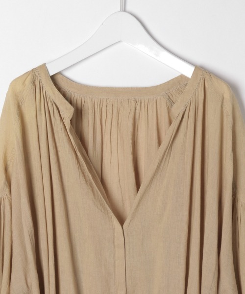 BAYFLOW（ベイフロー）の「ボイルハオリワンピース（ワンピース・レディース・ベージュ/ブラウン/レッド・FREE）」の19枚目の写真