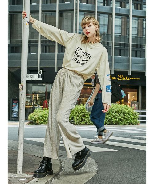 jouetie（ジュエティ）の「グランジロンT（Tシャツ/カットソー・レディース・ブラック/アイボリー/ピンク・MEDIUM）」の5枚目の写真