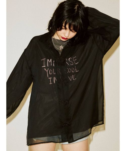 jouetie（ジュエティ）の「グランジロンT（Tシャツ/カットソー・レディース・ブラック/アイボリー/ピンク・MEDIUM）」の13枚目の写真