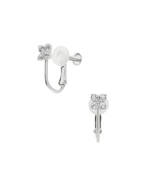 VENDOME AOYAMA（ヴァンドーム青山）の「K10ホワイトゴールド ホワイトトパーズフラワー イヤリング（イヤリング）」