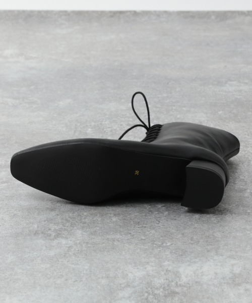 A part by(アパートバイ)の「Fレザーレースアップブーツ 918776(ブーツ・レディース・ブラック/ブラウン・MEDIUM/LARGE)」の6枚目の写真