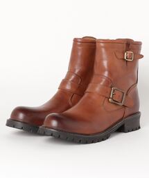 ジャックローズ ブラウンレザーショートブーツ JACKROSE（ジャックローズ）の「レザーショートエンジニアブーツ