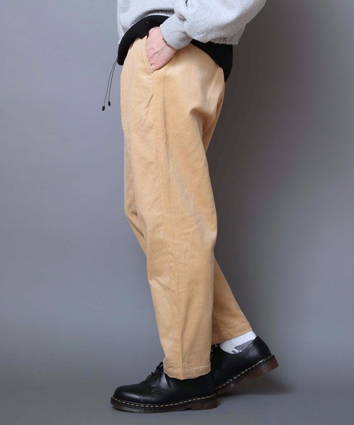 KANGOL（カンゴール）の「【KANGOL/カンゴール】コーデュロイパンツ　ワイドパンツ　テーパードシルエット　ウエストゴム仕様（その他パンツ・メンズ・ベージュ/ブラウン・MEDIUM/LARGE/X-LARGE）」の8枚目の写真