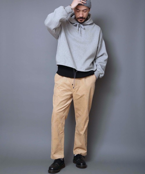 KANGOL（カンゴール）の「【KANGOL/カンゴール】コーデュロイパンツ　ワイドパンツ　テーパードシルエット　ウエストゴム仕様（その他パンツ・メンズ・ベージュ/ブラウン・MEDIUM/LARGE/X-LARGE）」の4枚目の写真