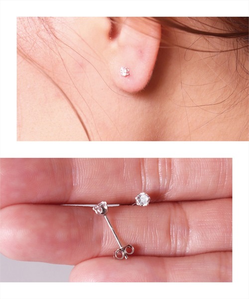 セール】(EL)【ユニセックス】シルバー925 デザイン ピアス[2個入り/両