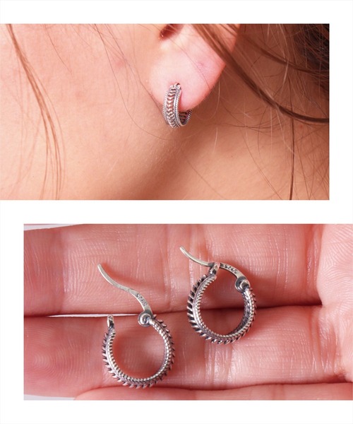 セール】(EL)【ユニセックス】シルバー925 デザイン ピアス[2個入り/両