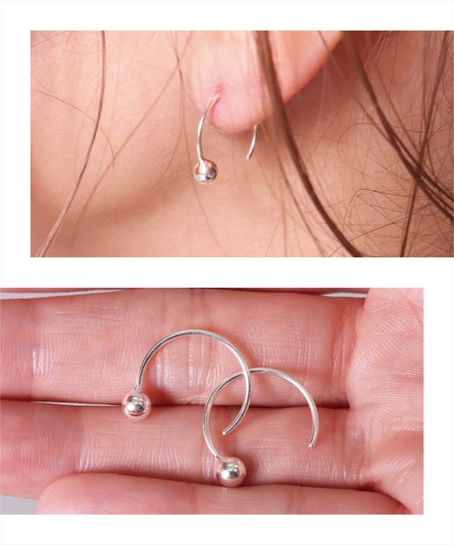 BAYBLO（ベイブロ）の「(EL)【ユニセックス】シルバー925 デザイン ピアス[2個入り/両耳用]（ピアス（両耳用）・レディース・シルバー系その他/その他8/その他9/その他10/その他11/その他12/その他13/その他14/ゴールド系その他/シルバー系その他2/シルバー系その他3/シルバー系その他4/シルバー系その他5/シルバー系その他6/シルバー系その他7/その他15/その他16/その他17/ゴールド系その他2・FREE）」の7枚目の写真