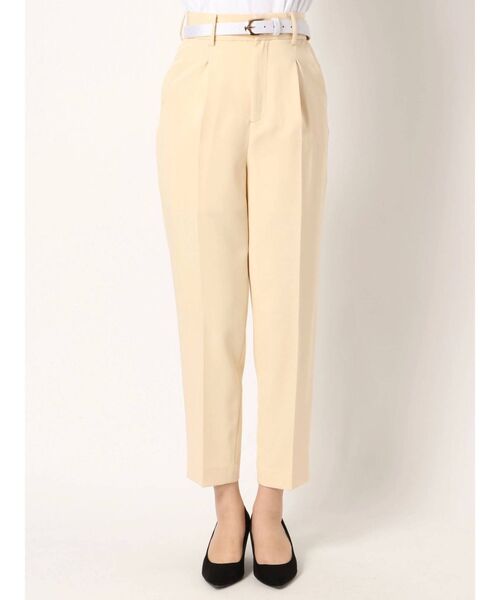 MERCURYDUO（マーキュリーデュオ）の「ハラコベルト付テーパードパンツ（その他パンツ・レディース・ライトグレー/オフホワイト/イエロー・SMALL/MEDIUM）」の5枚目の写真