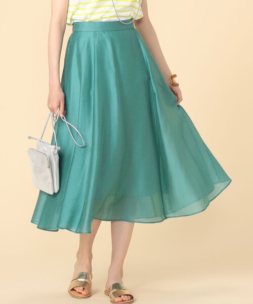 NOLLEY’S（ノーリーズ）の「【WEB限定カラーあり】シアースラブミディフレアスカート（スカート・レディース・サックスブルー/サーモンピンク/ネイビー/ミント/グリーン/インディゴブルー/ライトパープル/オリーブ・34/36/38）」の21枚目の写真