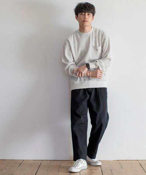 SMITH'S（スミス）の「SMITH’S(スミス)別注ワッフルクルーネック#（Tシャツ/カットソー・メンズ・ナチュラル/ベージュ/ダークグレー・LARGE/SMALL/MEDIUM/X-LARGE）」の22枚目の写真