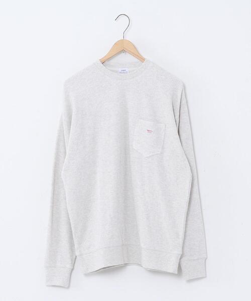 SMITH'S（スミス）の「SMITH’S(スミス)別注ワッフルクルーネック#（Tシャツ/カットソー・メンズ・ナチュラル/ベージュ/ダークグレー・LARGE/SMALL/MEDIUM/X-LARGE）」の8枚目の写真