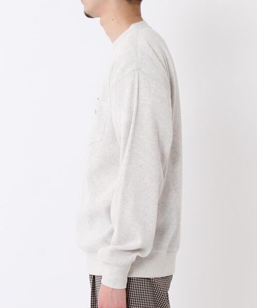 SMITH'S（スミス）の「SMITH’S(スミス)別注ワッフルクルーネック#（Tシャツ/カットソー・メンズ・ナチュラル/ベージュ/ダークグレー・LARGE/SMALL/MEDIUM/X-LARGE）」の13枚目の写真