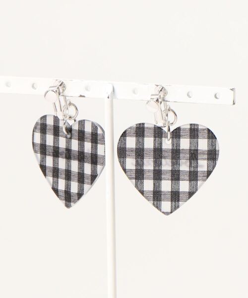 Lovetoxic ラブトキシック のファッション イヤリング チェックハートイヤリング イヤリング