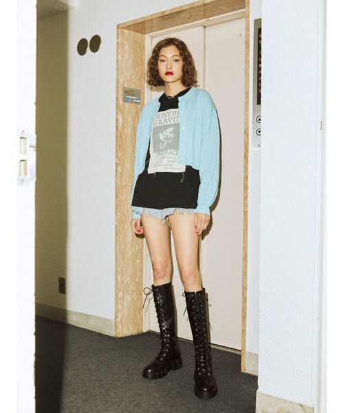 jouetie（ジュエティ）の「ラメ2WAYカーディガン（カーディガン/ボレロ・レディース・グリーン/ラベンダー/ブラック/ライトブルー・MEDIUM）」の22枚目の写真