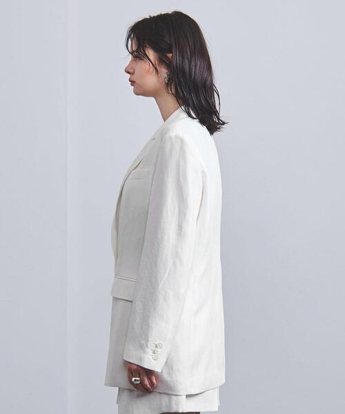 UNITED ARROWS（ユナイテッドアローズ）の「RPSP/UGCM 1ボタン テーラードジャケット（テーラードジャケット・レディース・ホワイト/ネイビー・38/36）」の4枚目の写真